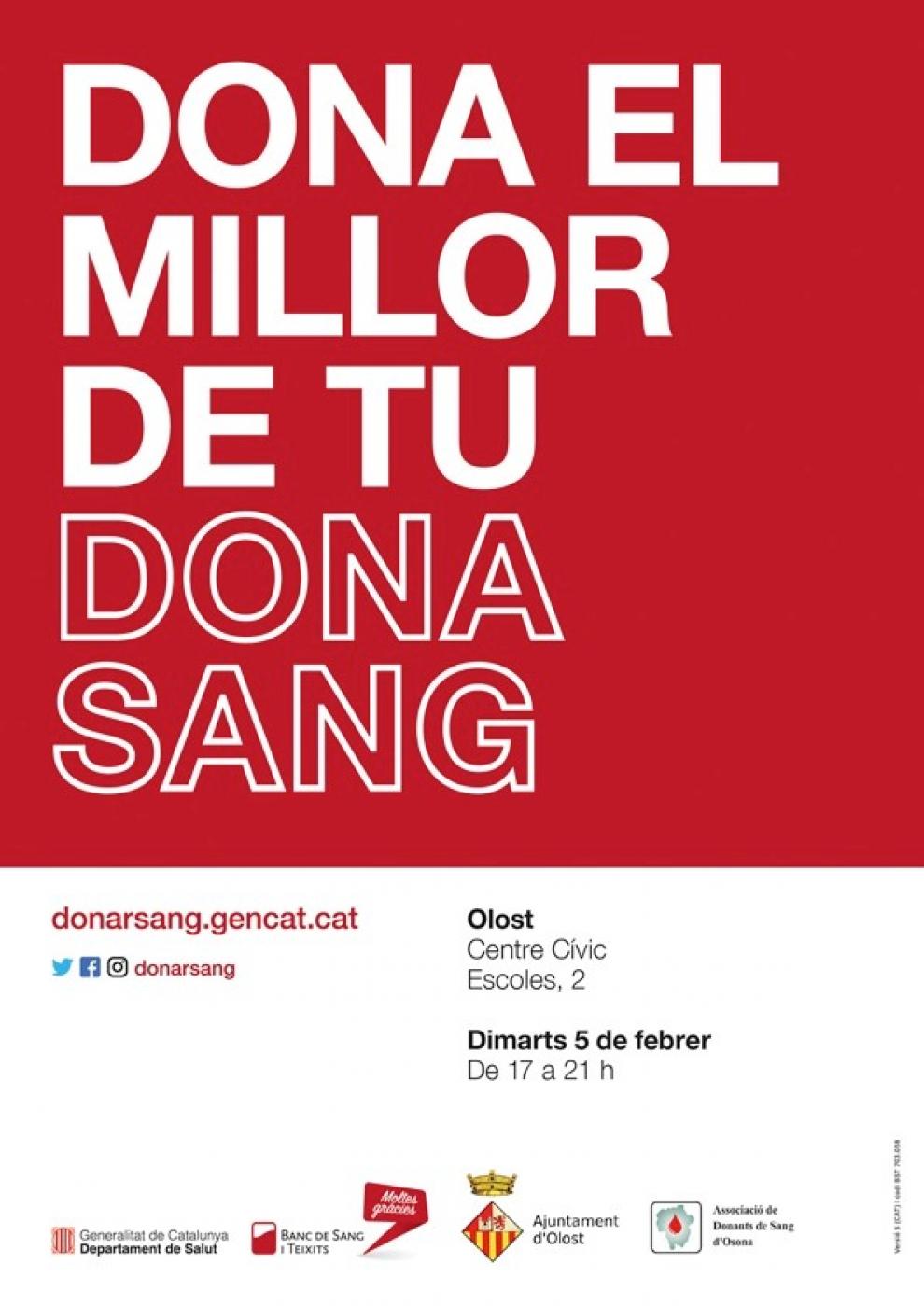 Campanya de donació de sang a Olost